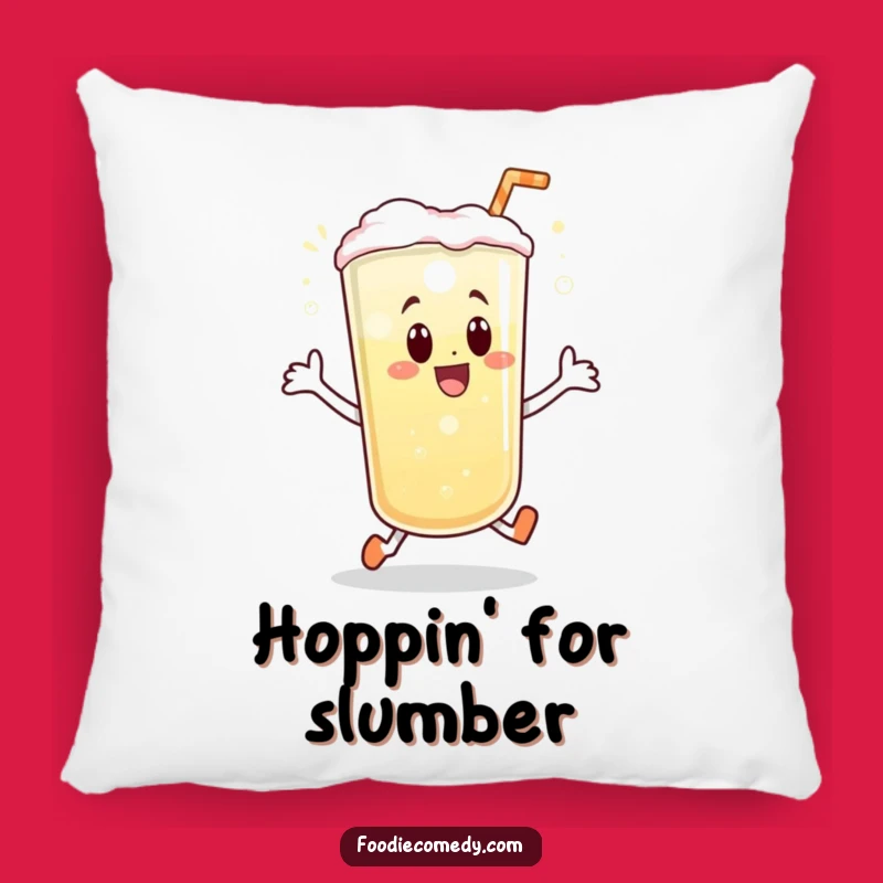 Funny Beverage Hop Pillow: Cozy Comfort with a Bubbly, Cheerful Touch