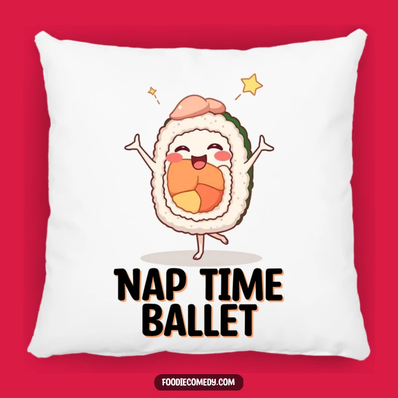 Funny Sushi Ballet Pillow: Comedic Dancer Roll Cushion - Cozy & Hilarious Decor!