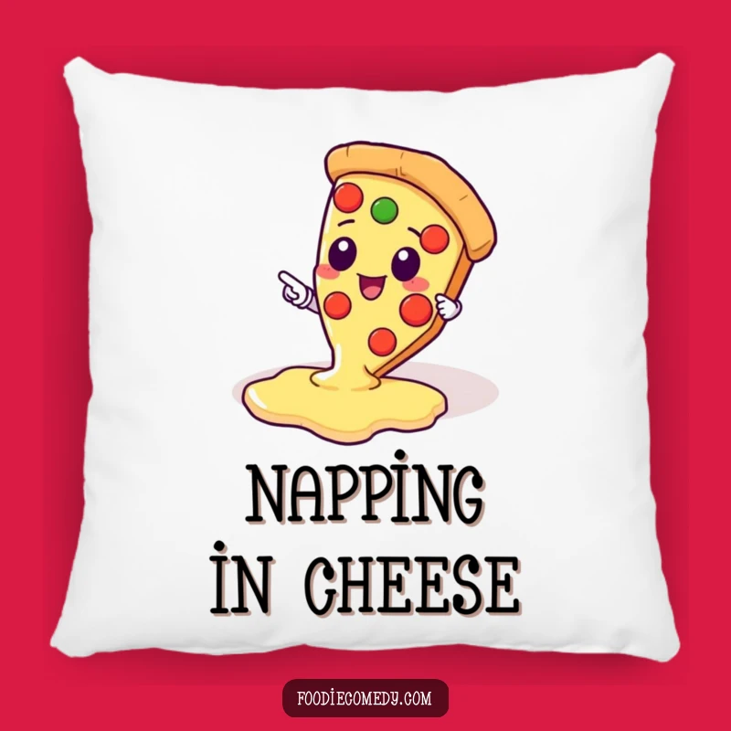 Kawaii Pizza Cheese Pool Pillow - Cozy Funny Pizza Cushion - Ideal Funny Gift