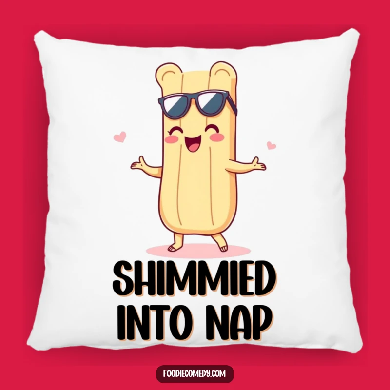 Funny Baguette Shimmy Pillow: Cozy Comfort with a Groovy Bread Design