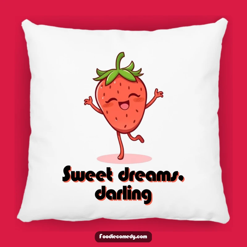 Funny Strawberry Flamenco Pillow - Comfy & Lively!
