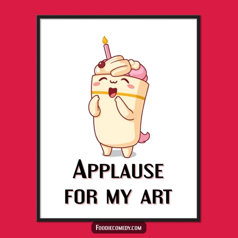 Funny Kawaii Cake Opera Digital Art: Instant Dramatic Sweetness for Your Space