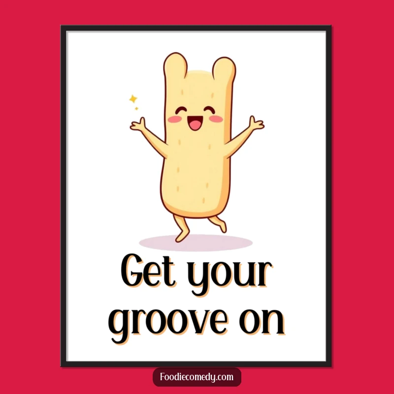 Funny Baguette Charleston Digital Art - Instant Retro Fun for Your Walls