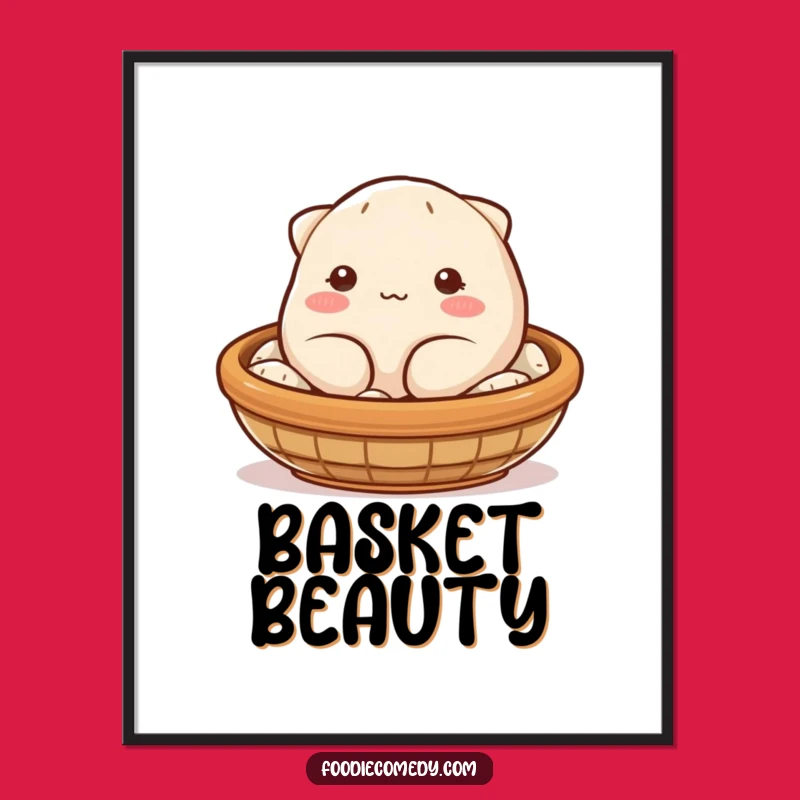 Funny Dumpling Wink Digital Print: Plump Character Art, Perfect Humorous Gift