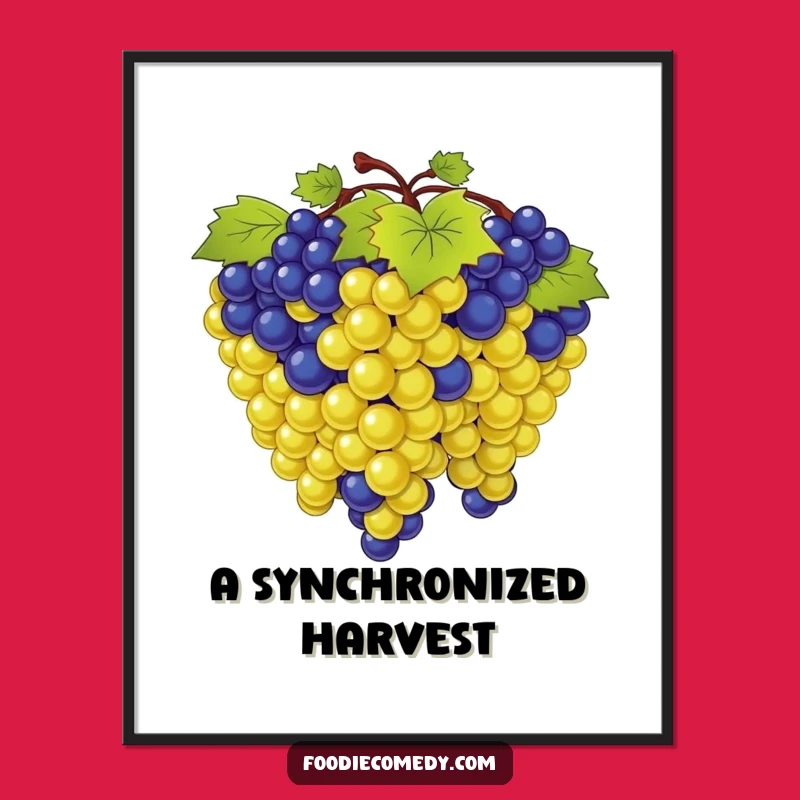 Funny Grape Bunch Digital Art: Instant Synchronized Sway for Walls!