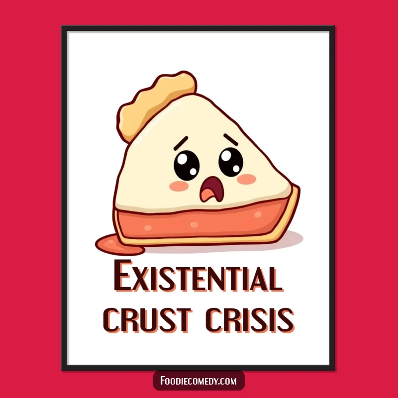 Funny Lost Crust Pie Slice Digital Print - Instant Humor for Your Walls