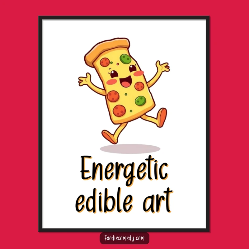 Funny Pizza Dancer Print: Instant Kicking Art for Your Space!