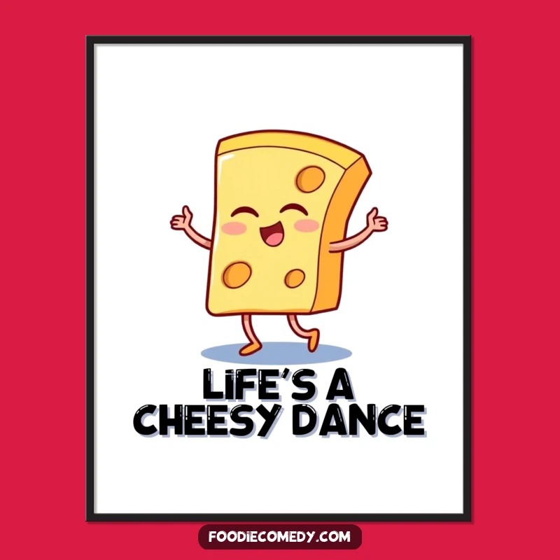 Funny Tango Cheese Slice Digital Art: Instant Download for Hilarious Wall Decor