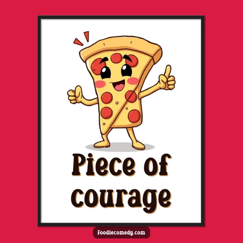 Funny Pizza Slice Hero Digital Art: Epic Food Decor Download, Perfect Funny Gift