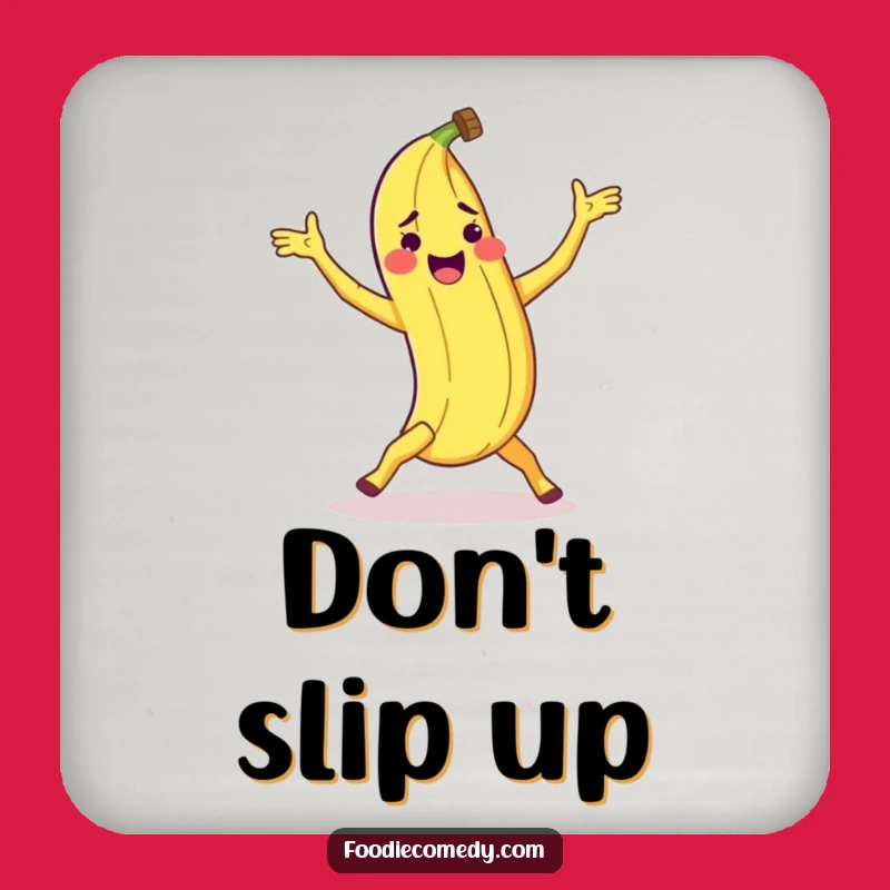 Funny Banana Peel Breakdance Coaster Set: Protect Surfaces with Style