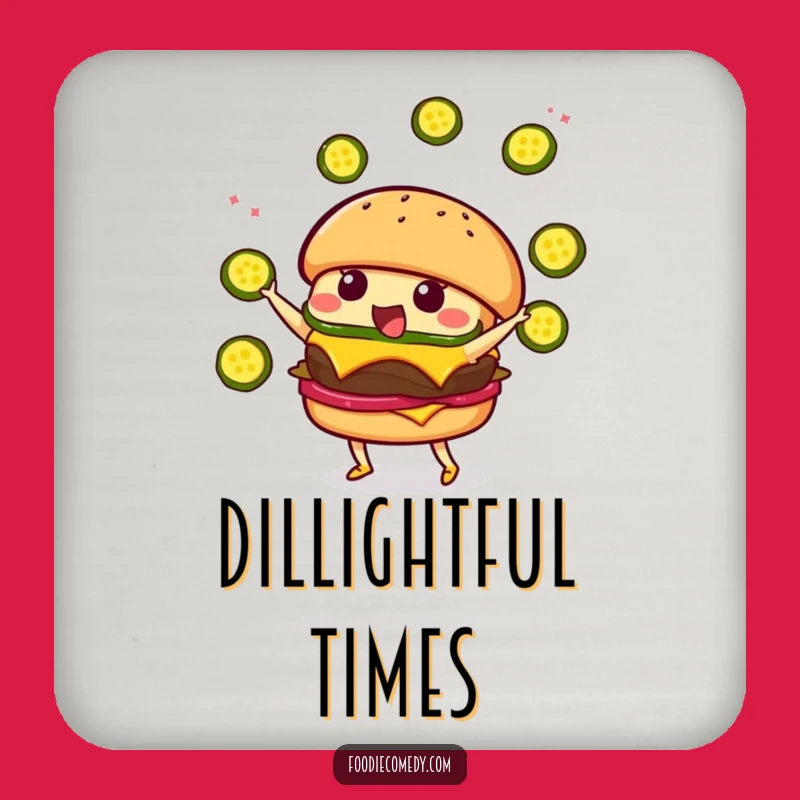 Funny Burger Juggling Coasters - Protect Surfaces with Humor