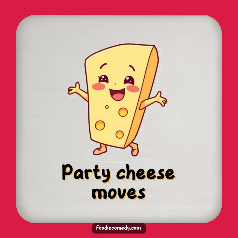 Funny Cheese Breakdance Coasters: Protect Surfaces with Cheesy Dance Art