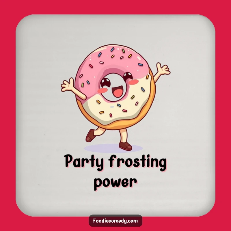 Funny Donut Breakdance Coasters: Protect Surfaces with Sweet Moves and Delicious Humor