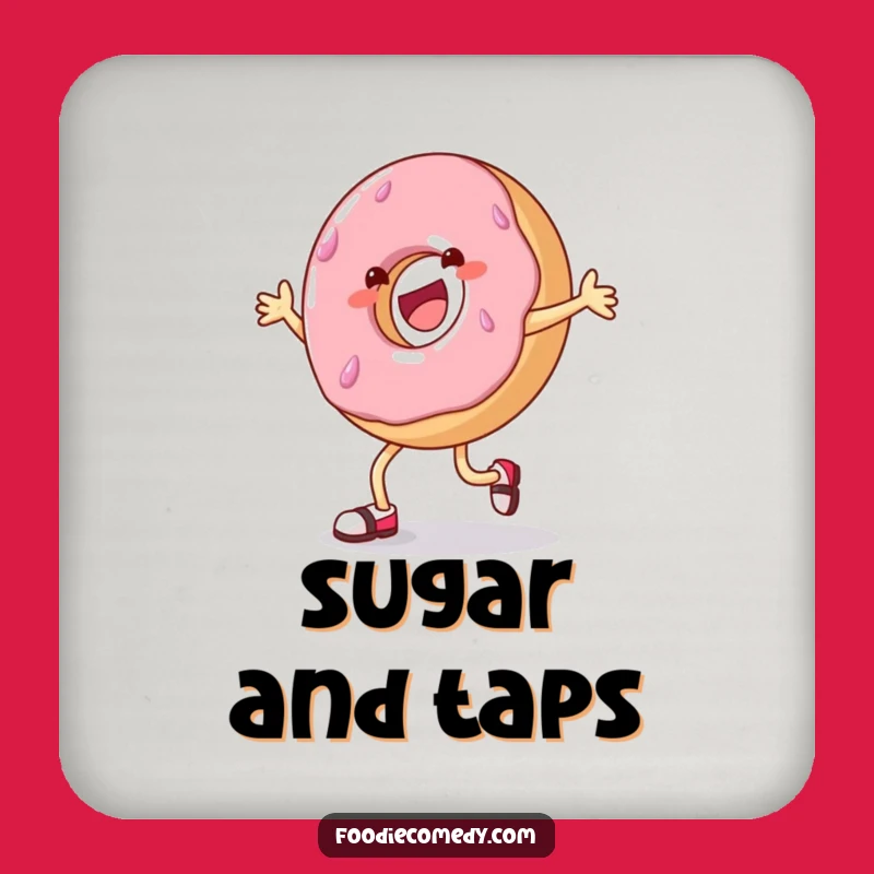 Funny Donut Tap Dance Coasters: Sweet Protection, Charming Gift