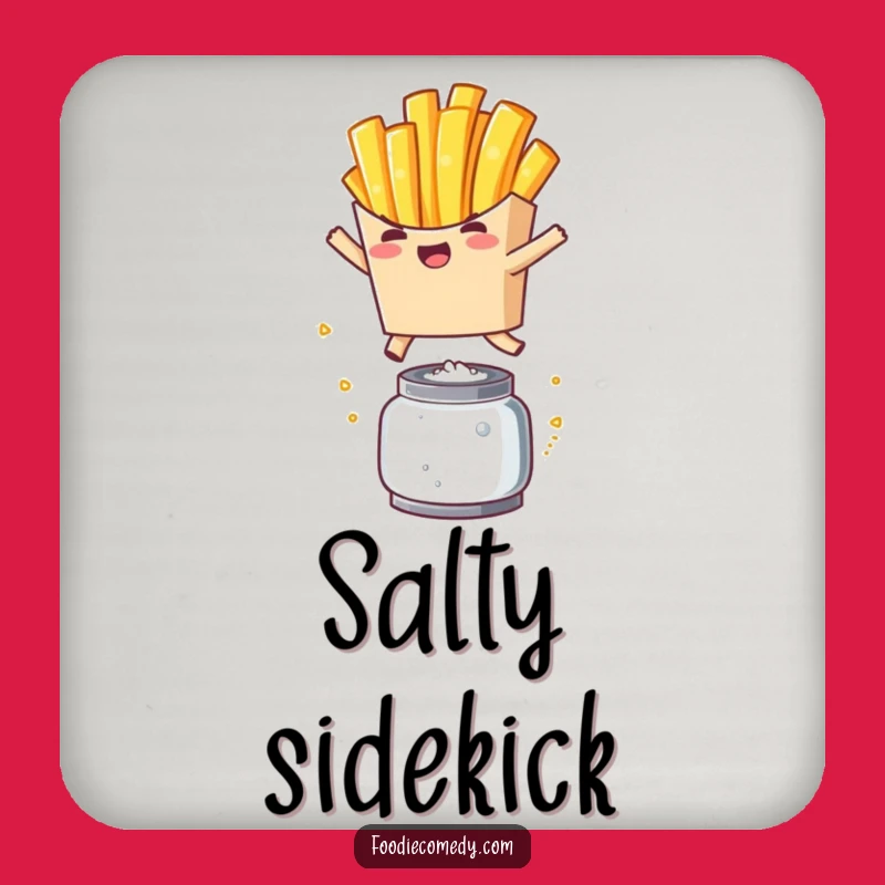 Funny French Fry Leap Coasters - Protect Surfaces with Humor