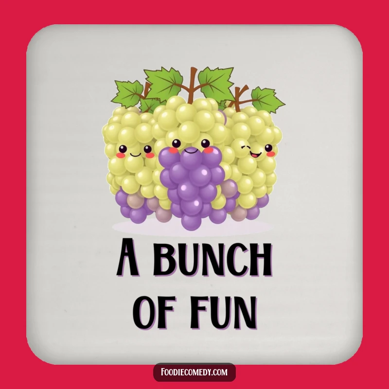 Funny Grape Coaster: Protect Surfaces with Conga Fun, A Perfect Funny Gift!