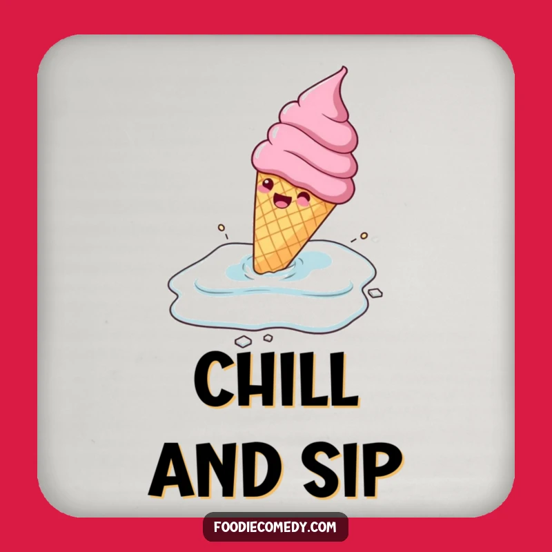 Funny Ice Cream Cone Sliding Coaster Set: Protect Surfaces with Gleeful Art Gift!