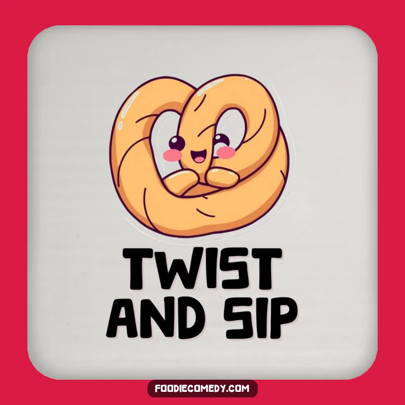Funny Pretzel Twist Coasters: Happy Shape Fun - Humorous Table Gift