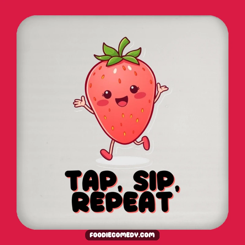 Funny Strawberry Tap Coasters: Hilarious Protection for Your Drinks