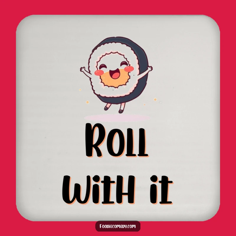 Funny Sushi Ballet Dancer Coasters: Protect Surfaces with Elegant Humor!