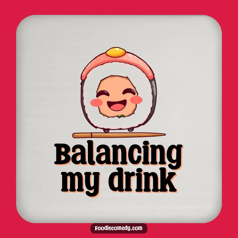 Funny Sushi Chopstick Coasters: Protect Surfaces with Hilarious Foodie Charm