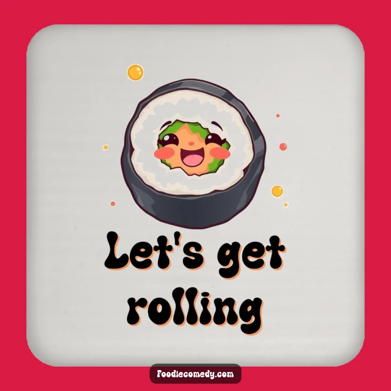Funny Sushi Dancer Coasters: Protect Surfaces with Joyful Rolls!