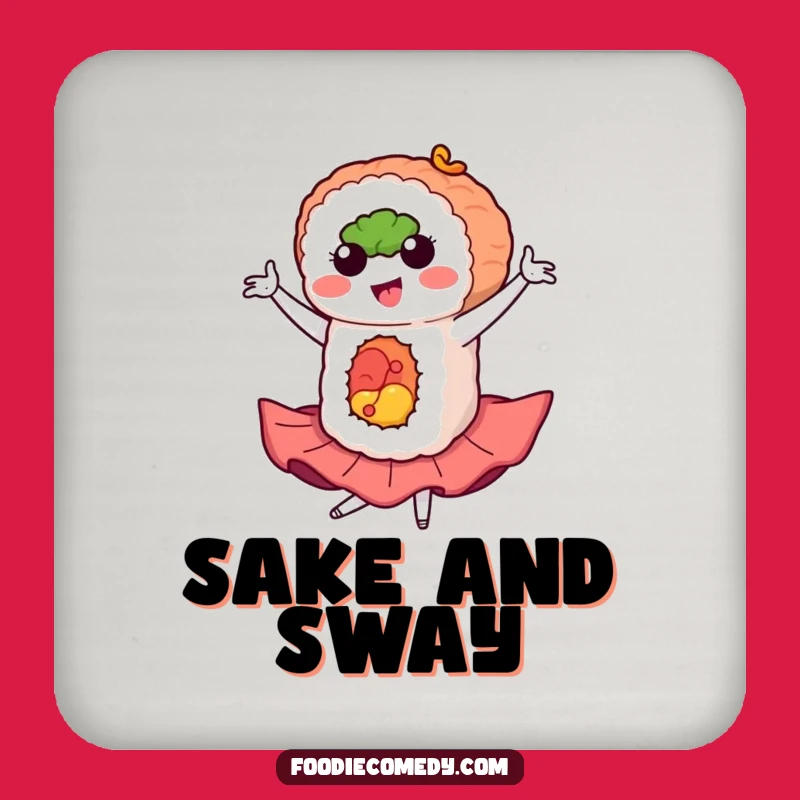 Funny Sushi Flamenco Coaster Set: Protect Surfaces with Flair