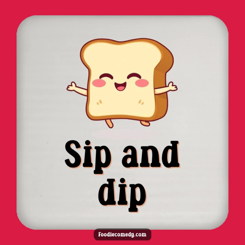 Funny Toast Coasters: Giggling Shuffle Dance - Humorous Table Protector Gift