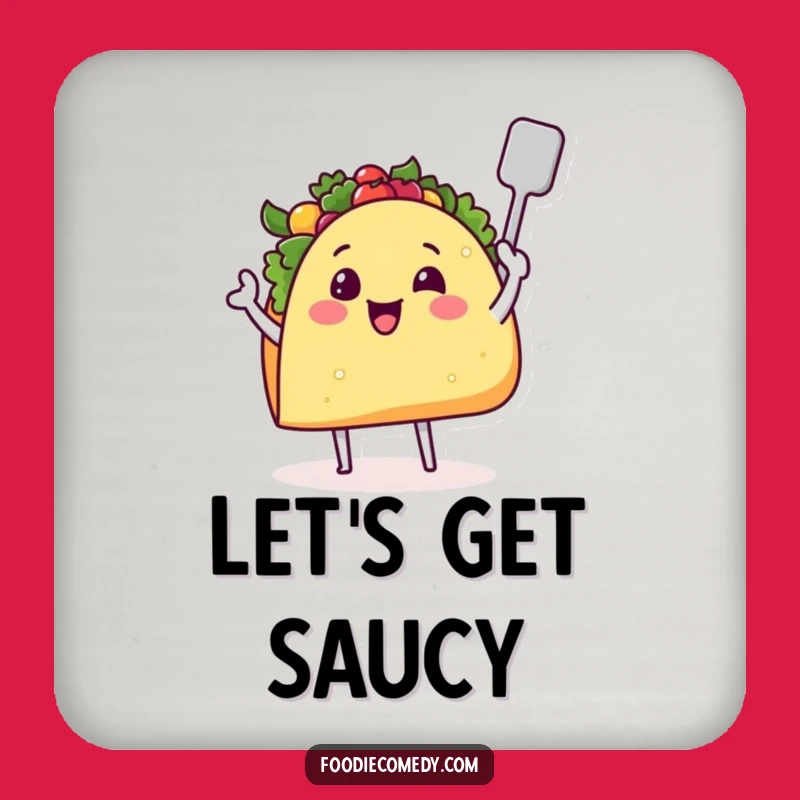 Funny Taco Chef Drink Coaster: Hilarious Foodie Coaster Set, Perfect Taco Lover Funny Gift