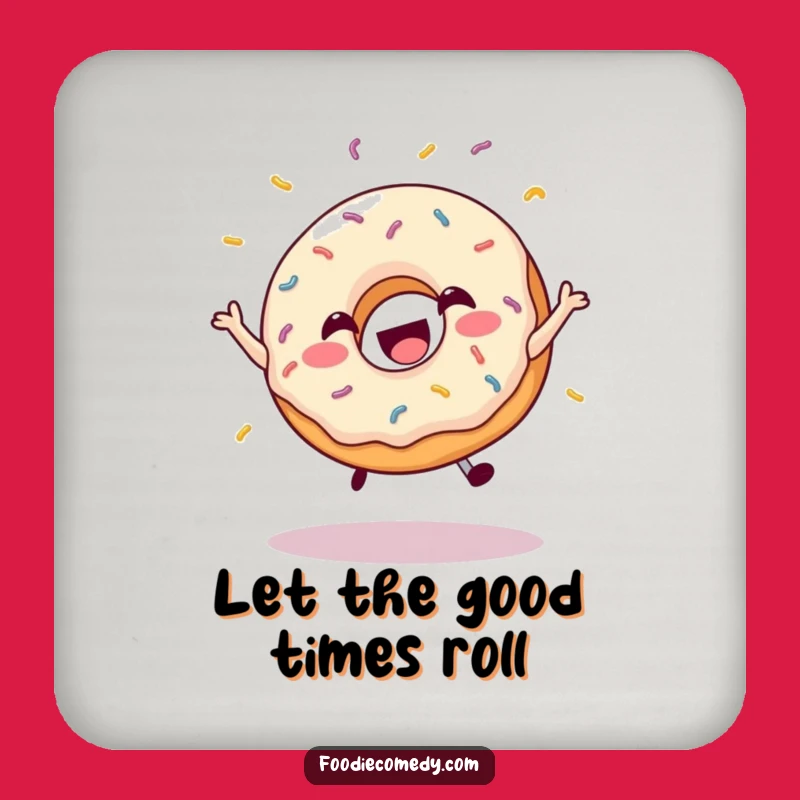 Funny Jumping Donut Coaster - Protect Surfaces with Sweet Style