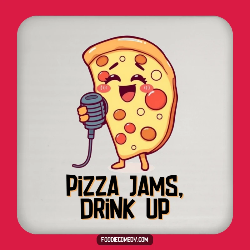 Funny Singing Pizza Slice Coaster: Protect Your Table with Musical Style!