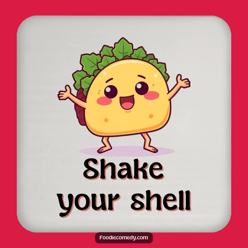 Funny Groovy Taco Coaster - Protect Surfaces with Dance Moves, Humorous Gift!
