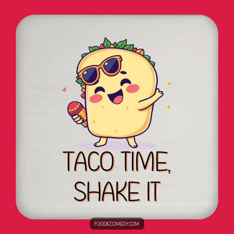 Funny Groovy Taco Coaster - Fiesta Decor Gift!