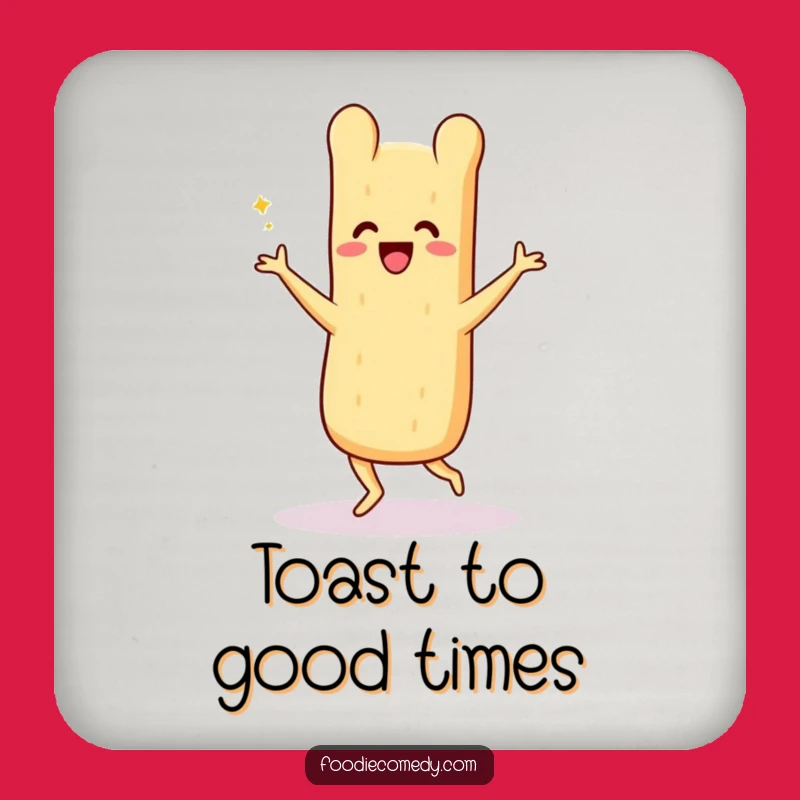 Funny Baguette Charleston Drink Coaster - Protect Surfaces with Retro Flair