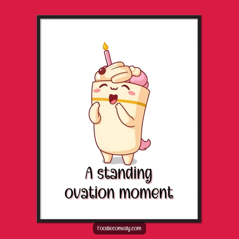 Funny Kawaii Cake Opera Art Poster: Dramatic Sweetness for Your Walls