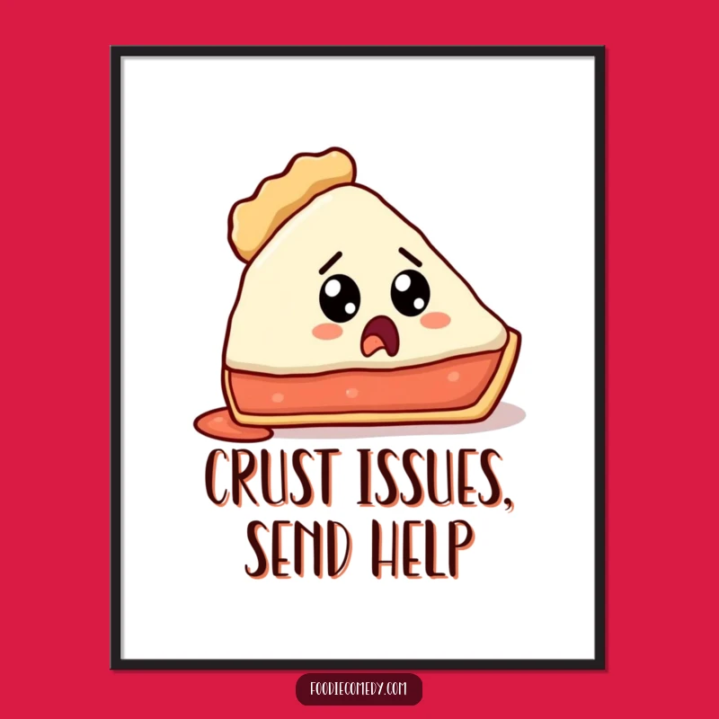 Funny Lost Crust Pie Slice Poster - Hilarious Wall Art for Any Room