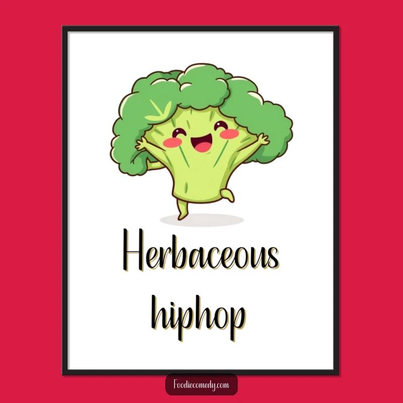 Funny Broccoli Dance Poster: Hilarious Wall Art for Veggie Lovers