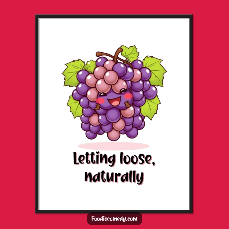 Funny Grapes Cha-Cha Poster - Vibrant Wall Art for Playful Spaces