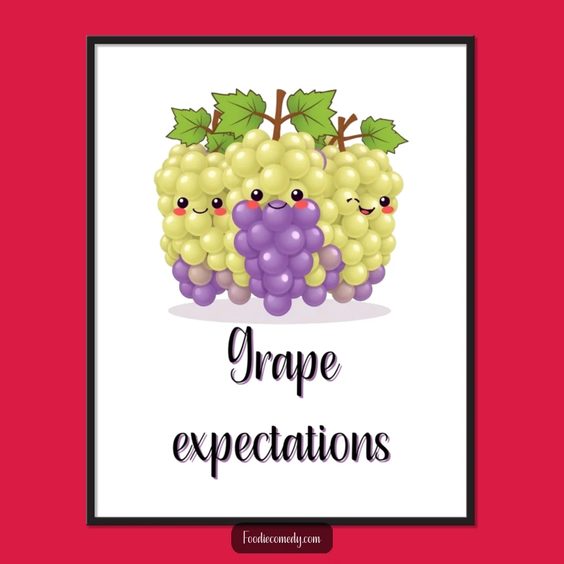 Funny Grape Conga Poster: Happy Fruit Dance Art, A Hilarious Funny Gift For Walls!