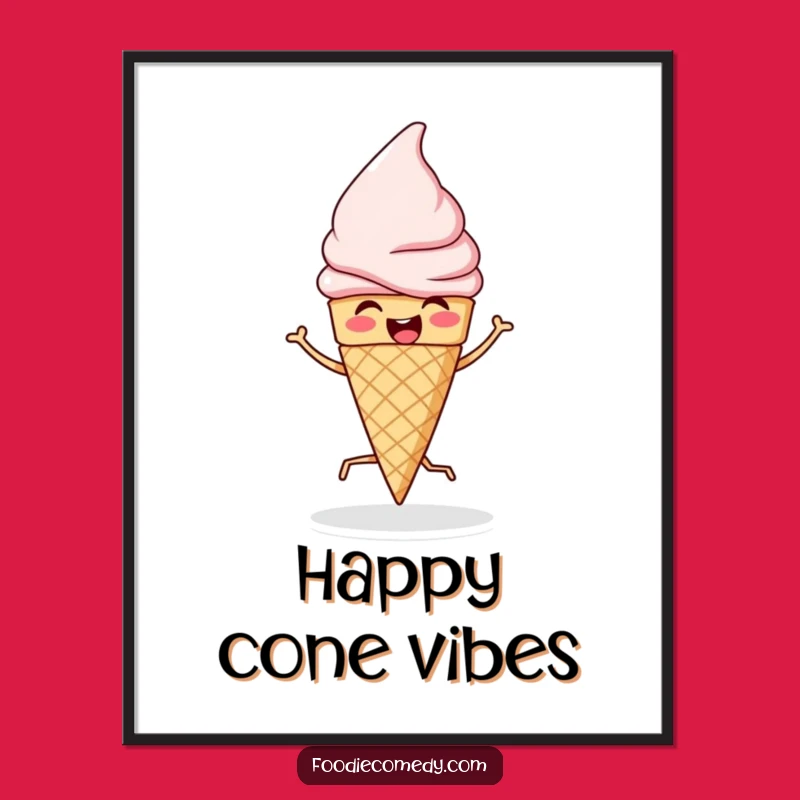 Funny Ice Cream Dancer Poster: Decorate with Sweet Moves!
