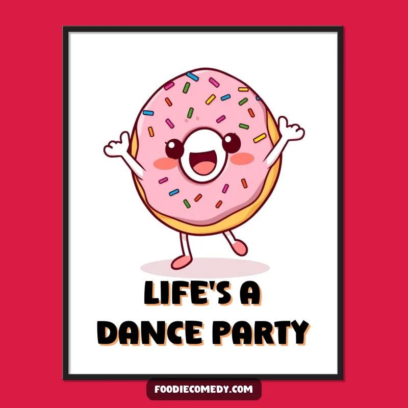 Funny Happy Donut Dance Poster: Add Fun to Your Walls