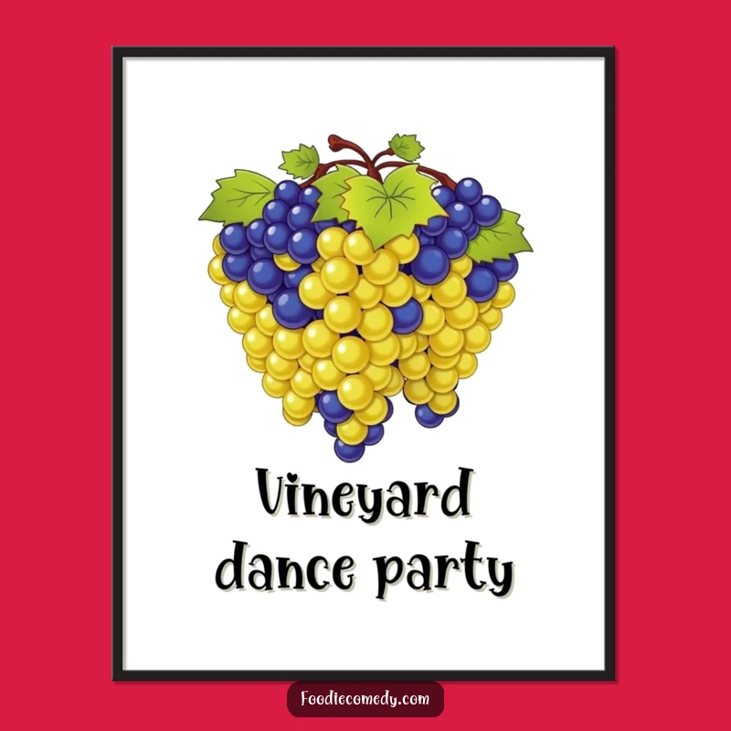 Funny Grape Bunch Poster: Vibrant Art for a Harmonious Space!