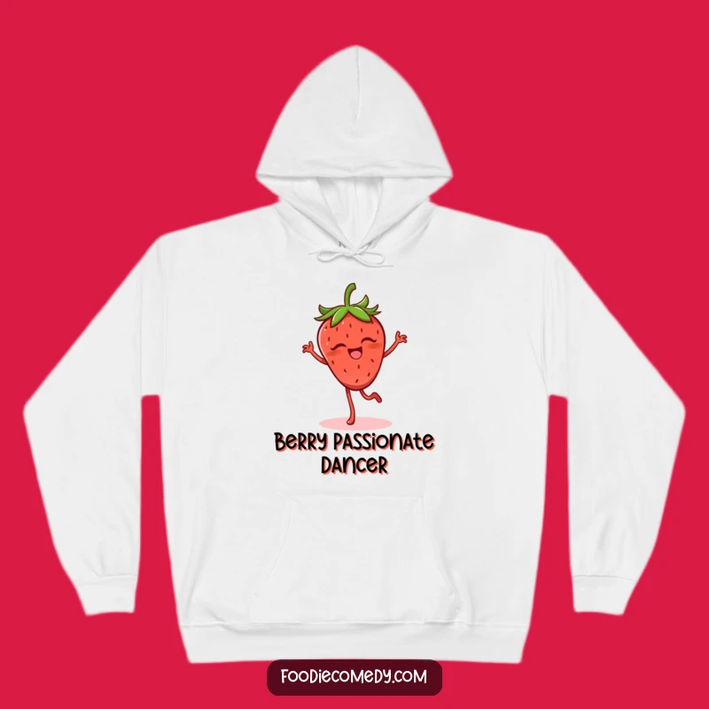 Funny Strawberry Flamenco Hoodie - Cozy & Comical!