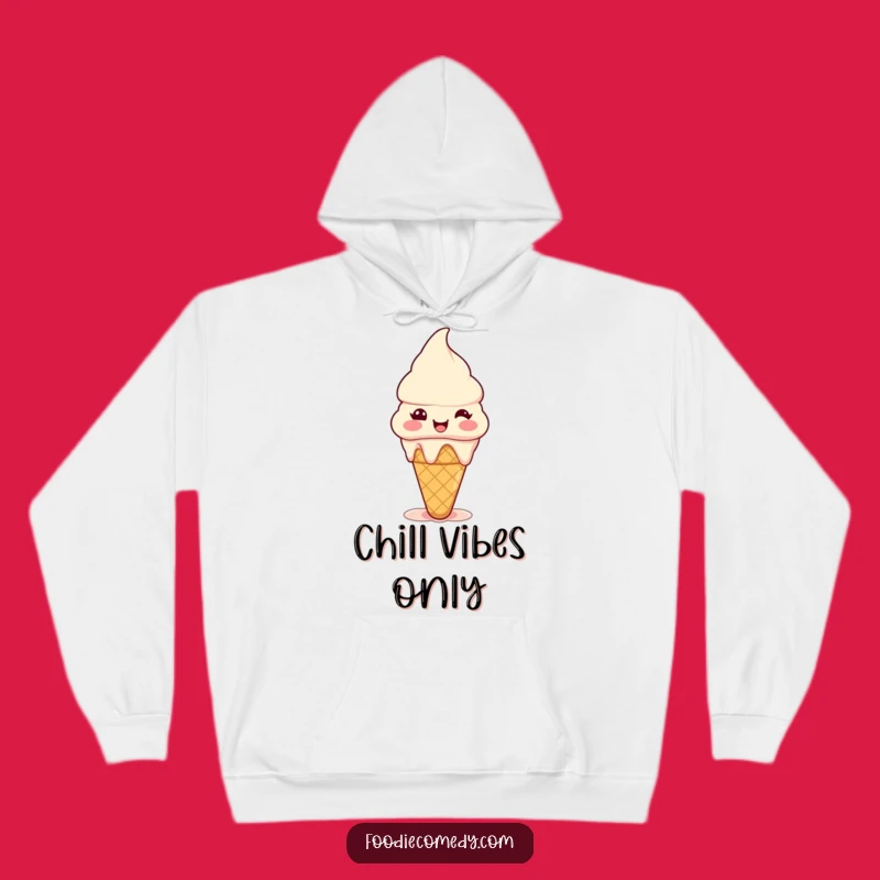 Funny Happy Ice Cream Cone Hoodie: Cozy Sweetness for Chilly Days