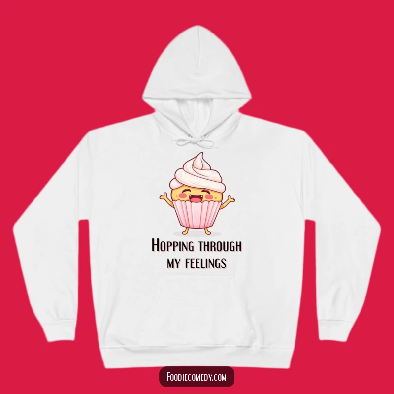 Cozy Funny Laughing Cupcake Hoodie - Warm Up with Sweet Merriment