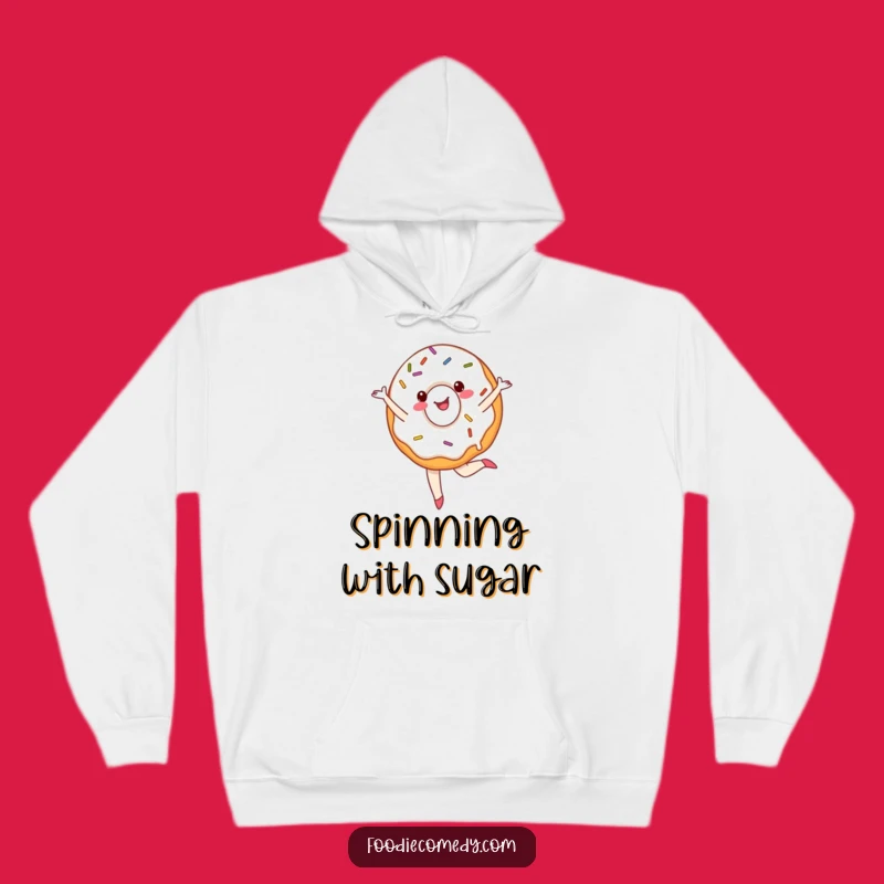 Funny Ballet Donut Hoodie - Cozy Sprinkled Dancer, Sweet Humor Gift!
