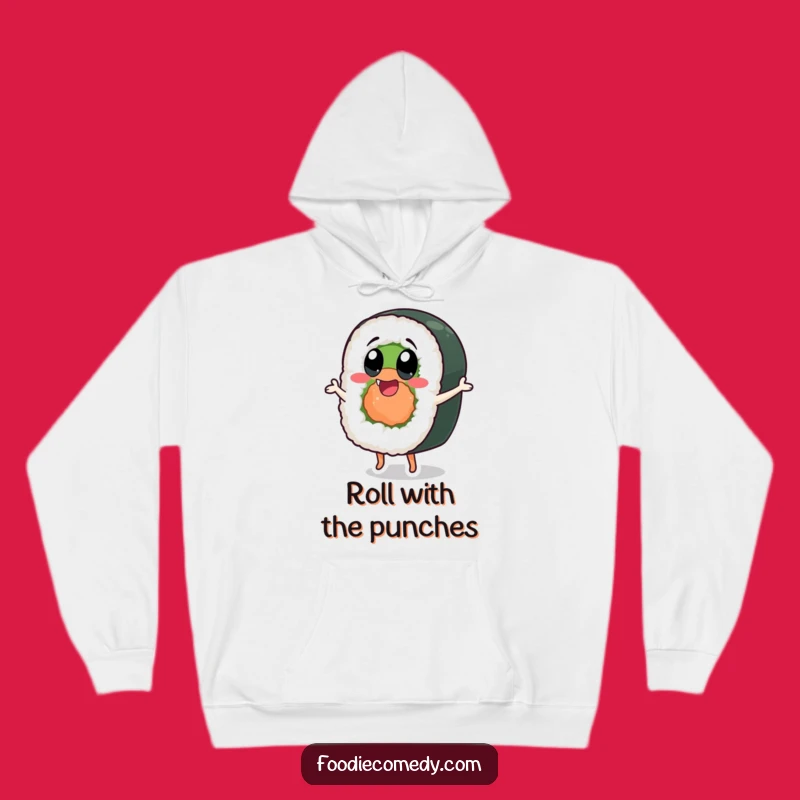 Funny Dancing Sushi Roll Hoodie: Stay Cozy and Joyful with This Hilarious Gift!