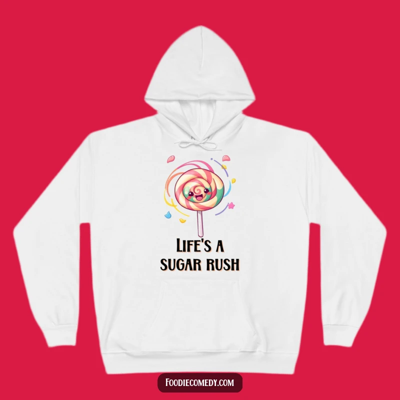Funny Kawaii Lollipop Hoodie, Cozy Swirling Sweatshirt, Sweet Gift