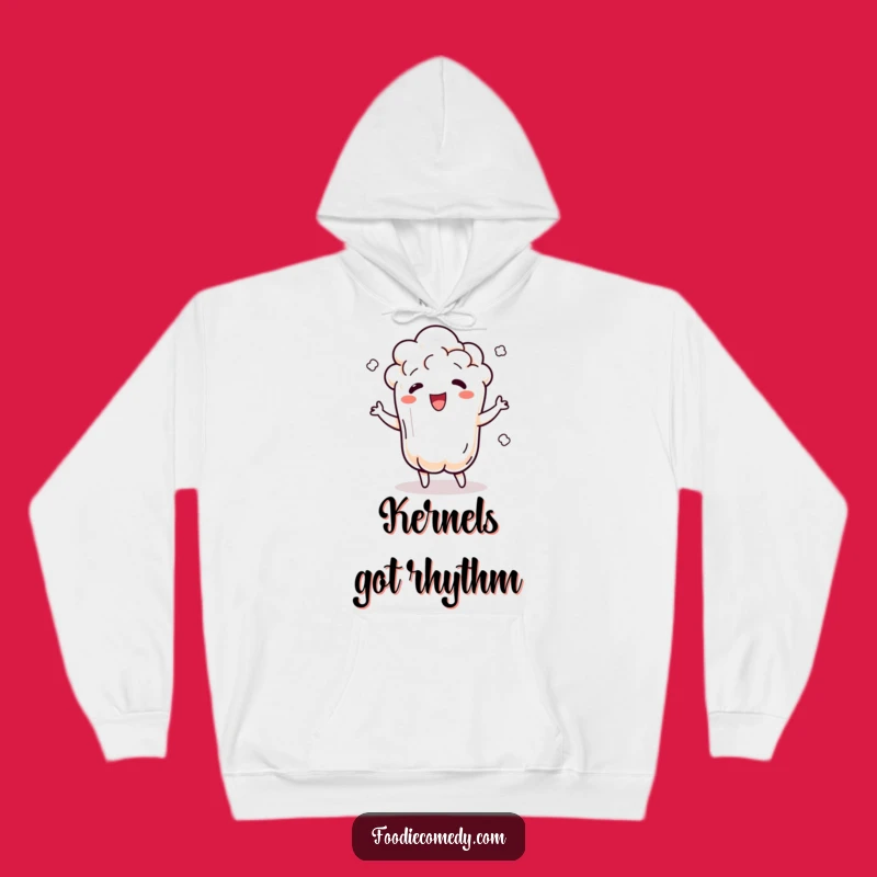 Funny Popcorn Kernel Hoodie - Cozy Rhythm Machine!