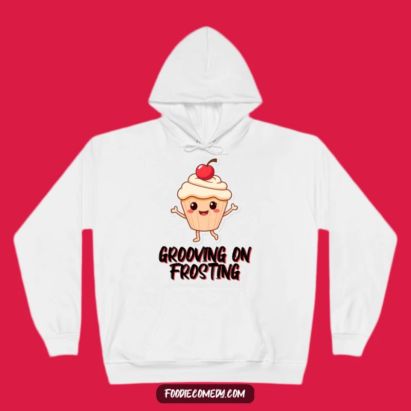 Funny Dancing Cupcake Hoodie: Cozy Cherry Character Sweatshirt Gift